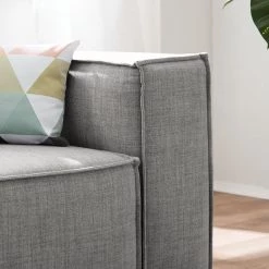 Canapé Kinx (3 places) Tissu - Tissu Milan : Gris clair -Canapés Soldes Magasin 1000011529 180619 15564667 GALLERYIMAGES P000000001000011529