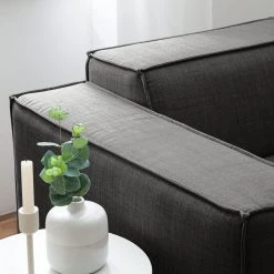 Canapé Kinx (2 places) - Tissu Milan : Anthracite - Sans fonction -Canapés Soldes Magasin 1000011644 180619 155715208 GALLERYIMAGES P000000001000011644