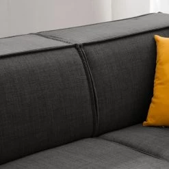 Canapé Kinx (2 places) - Tissu Milan : Anthracite - Sans fonction -Canapés Soldes Magasin 1000011644 180619 155717210 GALLERYIMAGES P000000001000011644