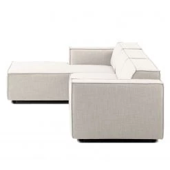 Canapé d'angle Kinx II - Tissu Milan : Blanc vieilli - Méridienne courte à gauche (vue de face) - Sans fonction -Canapés Soldes Magasin 1000011698 180619 155820615 GALLERYIMAGES P000000001000011698