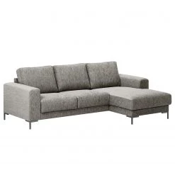 Fredriks Canapé d’angle Summer - Tissu Madu: Gris clair - Méridienne courte à droite (vue de face) - Sans fonction couchage