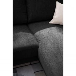 Fredriks Canapé panoramique Summer - Tissu Madu: Noir - Méridienne courte à droite / longue à gauche (vue de face) -Canapés Soldes Magasin 1000012450 201130 15533100195 DETAILS P000000001000012450
