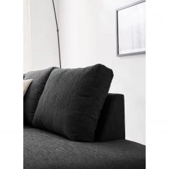 Fredriks Canapé panoramique Summer - Tissu Madu: Noir - Méridienne courte à droite / longue à gauche (vue de face) -Canapés Soldes Magasin 1000012450 201130 15533100196 DETAILS P000000001000012450