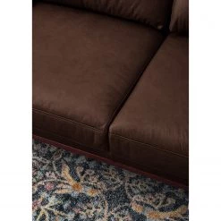 Ars manufacti Canapé Horley (3 places) - Cuir véritable - Marron foncé -Canapés Soldes Magasin 1000015077 211215 092021000179 DETAILS P000000001000015077