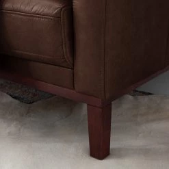 Ars manufacti Canapé Horley (3 places) - Cuir véritable - Marron foncé -Canapés Soldes Magasin 1000015077 211215 092022000201 DETAILS P000000001000015077