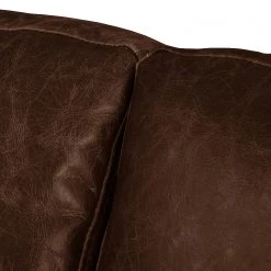 Ars manufacti Canapé Horley (3 places) - Cuir véritable - Marron foncé -Canapés Soldes Magasin 1000015077 211215 092022000233 DETAILS P000000001000015077