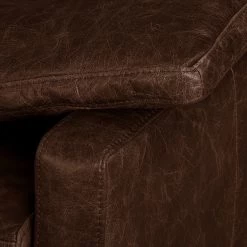 Ars manufacti Canapé Horley (3 places) - Cuir véritable - Marron foncé -Canapés Soldes Magasin 1000015077 211215 092022000244 DETAILS P000000001000015077