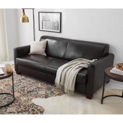 Maison Belfort Canapé Fragola (3 places) - Cuir véritable Marron foncé -Canapés Soldes Magasin 1000015214 201127 16483100049 MOOD DETAILS P000000001000015214 mood