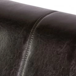 Maison Belfort Canapé Fragola (3 places) - Cuir véritable Marron foncé -Canapés Soldes Magasin 1000015214 210901 14170600005 DETAILS P000000001000015214