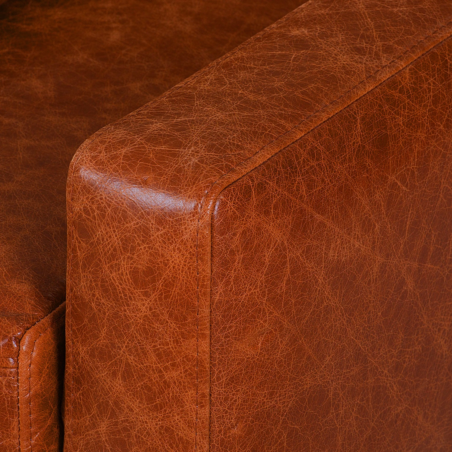 Ars manufacti Canapé Horley - 2 places - Cuir véritable - Cognac vintage 10 Ars manufacti Canapé Horley - 2 places - Cuir véritable - Cognac vintage – Image 10