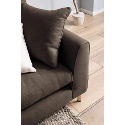 Fredriks Canapé d'angle Crotto Tissu - Expresso - Méridienne courte à gauche (vue de face) -Canapés Soldes Magasin 1000019965 191014 09284100006 DETAILS P000000001000019965