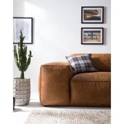 Ars manufacti Grand canapé Burrill Aspect cuir vieilli - Cognac -Canapés Soldes Magasin 1000020145 190619 17375100006 GALLERYIMAGES P000000001000020145