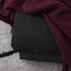 Fredriks Canapé panoramique Puntiro I - Tissu - Cuir synthétique Lilo / Tissu structuré Satur: Noit / Anthracite - Méridienne courte à droite / longue à gauche (vue de face) -Canapés Soldes Magasin 1000021539 210614 18402000101 DETAILS P000000001000021539 1