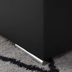 Fredriks Canapé panoramique Puntiro I - Tissu - Cuir synthétique Lilo / Tissu structuré Satur: Noit / Anthracite - Méridienne courte à droite / longue à gauche (vue de face) -Canapés Soldes Magasin 1000021539 210614 18402000102 DETAILS P000000001000021539 1