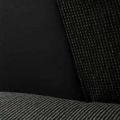 Fredriks Canapé panoramique Puntiro I - Tissu - Cuir synthétique Lilo / Tissu structuré Satur: Noit / Anthracite - Méridienne courte à droite / longue à gauche (vue de face) -Canapés Soldes Magasin 1000021539 210614 18402000109 DETAILS P000000001000021539 1