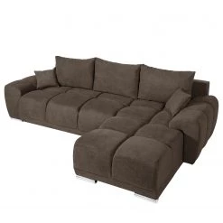 Fredriks Canapé d'angle Westwell (convertible) - Microfibre Bobil: Marron gris