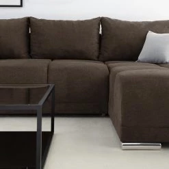 Fredriks Canapé d'angle Westwell (convertible) - Microfibre Bobil: Marron gris -Canapés Soldes Magasin 1000021717 210913 16352500036 DETAILS P000000001000021717