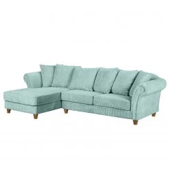 Maison Belfort Canapé d'angle Colares - Bleu layette - Méridienne courte à gauche (vue de face)