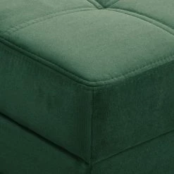 Jack & Alice Canapé d'angle Elnora - Vert foncé - Méridienne longue à gauche (vue de face) - Avec repose-pieds -Canapés Soldes Magasin 1000022208 180723 105304345 GALLERYIMAGES P000000001000022208