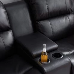 Modoform Fauteuil de cinéma Mendis (2 places) - Imitation cuir - Noir 53 Modoform Fauteuil de cinéma Mendis (2 places) - Imitation cuir - Noir -Canapés Soldes Magasin 1000027315 201126 16530100009 MOOD DETAILS P000000001000027315 mood