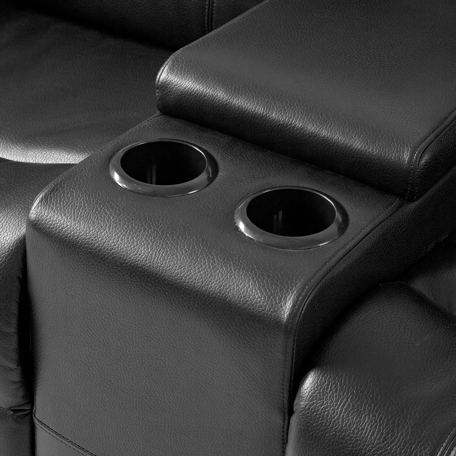 Modoform Fauteuil de cinéma Mendis (2 places) - Imitation cuir - Noir 25 Modoform Fauteuil de cinéma Mendis (2 places) - Imitation cuir - Noir – Image 25