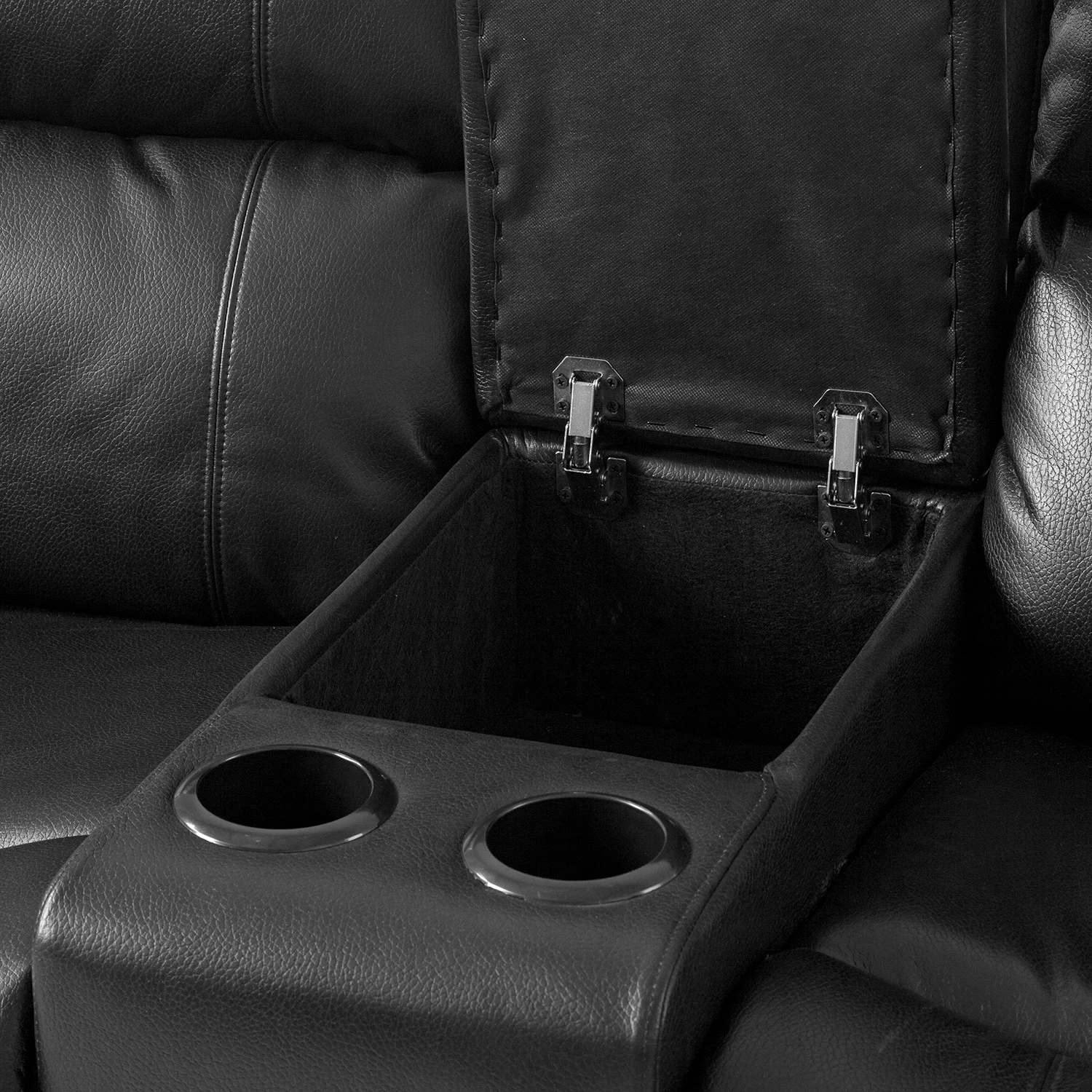 Modoform Fauteuil de cinéma Mendis (2 places) - Imitation cuir - Noir 26 Modoform Fauteuil de cinéma Mendis (2 places) - Imitation cuir - Noir – Image 26