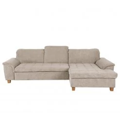 Ars Natura Canapé d'angle Charlo Microfibre - Cappuccino - Méridienne courte à droite (vue de face) - Sans fonction couchage -Canapés Soldes Magasin 1000029544 220802 040 DETAILS P000000001000029544