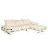 Loftscape Canapé d'angle Kingman - Beige clair - Méridienne courte à droite (vue de face)