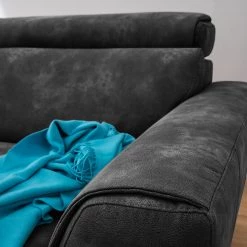 Loftscape Canapé d'angle Ryley - Noir - Méridienne courte à gauche (vue de face) -Canapés Soldes Magasin 1000030815 180628 150414198 GALLERYIMAGES P000000001000030815