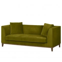 Jack & Alice Canapé Blomma (3 places) - Vert olive - Noyer