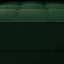 Eva Padberg Collection Canapé d'angle LAONA - Velours Pauno: Vert foncé - Méridienne courte à droite (vue de face) - Avec repose-pieds -Canapés Soldes Magasin 1000032242 200603 12035100241 DETAILS P000000001000032242