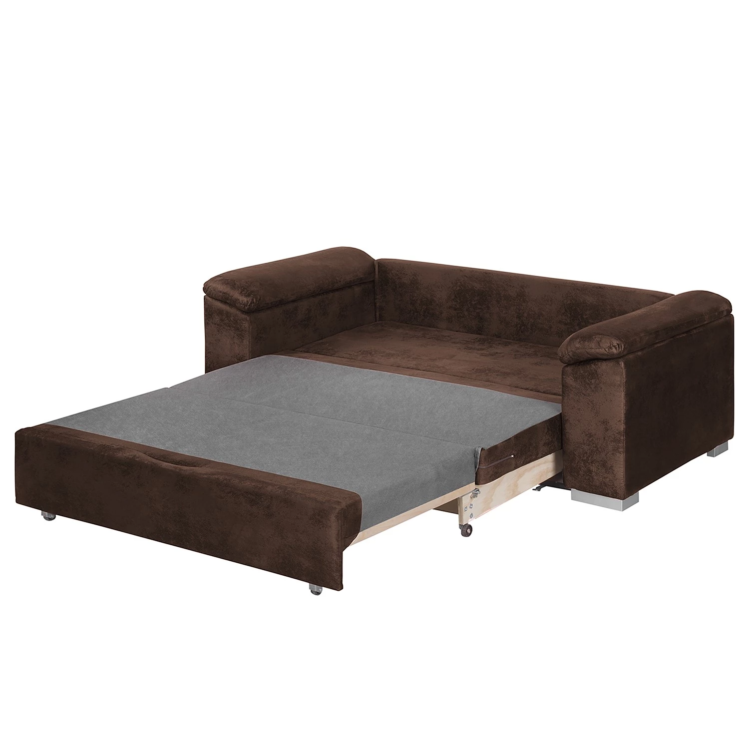 Mooved Canapé convertible Latina - Aspect cuir vieilli - Marron foncé - Largeur : 190 cm 9 Mooved Canapé convertible Latina - Aspect cuir vieilli - Marron foncé - Largeur : 190 cm – Image 9