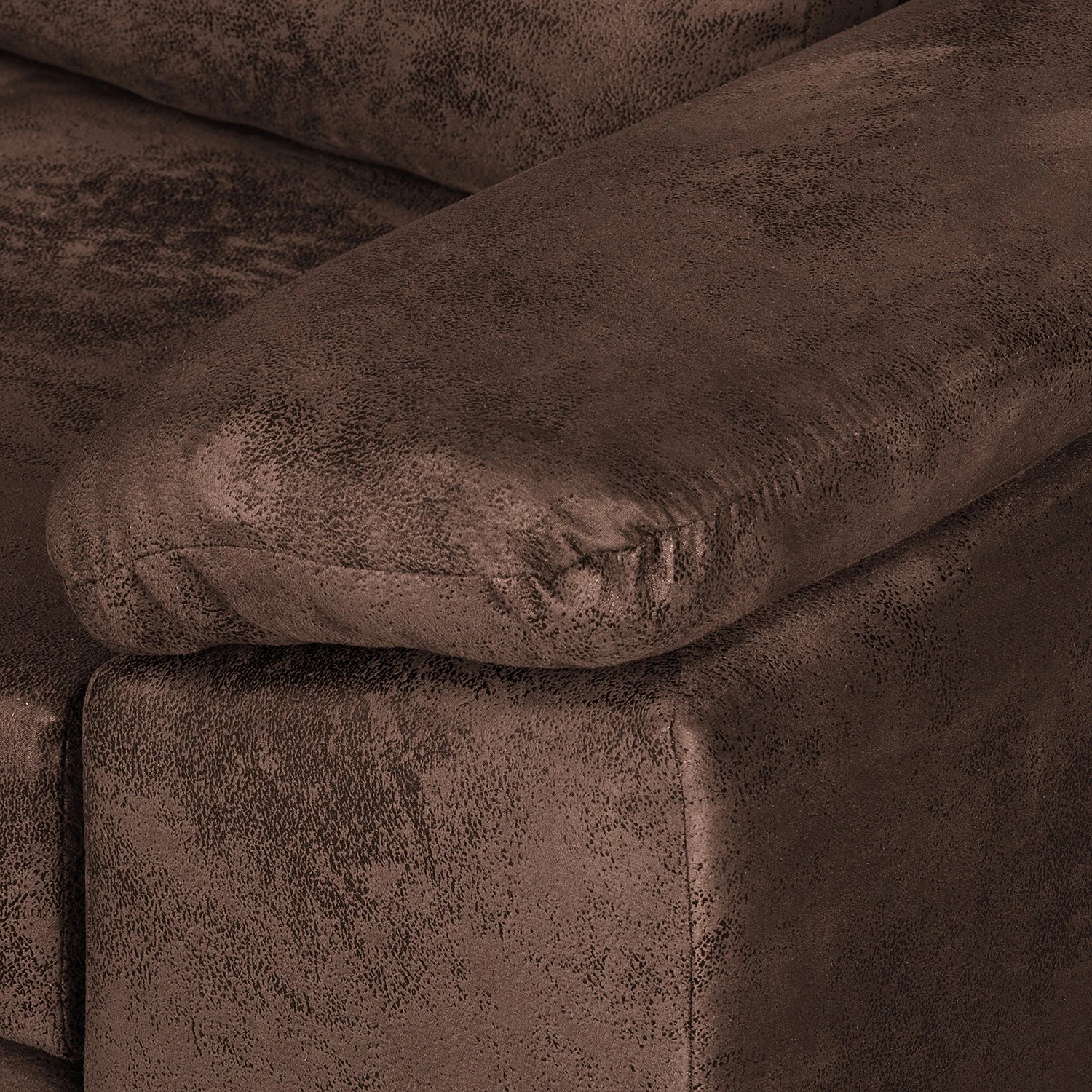 Mooved Canapé convertible Latina - Aspect cuir vieilli - Marron foncé - Largeur : 190 cm 12 Mooved Canapé convertible Latina - Aspect cuir vieilli - Marron foncé - Largeur : 190 cm – Image 12