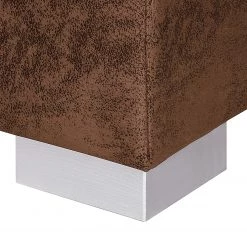 Mooved Canapé convertible Latina IV - Aspect cuir vieilli - Marron - Largeur : 205 cm -Canapés Soldes Magasin 1000058378 211221 09205600285 DETAILS P000000001000058378