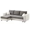 Fredriks Canapé d'angle Dublin II (convertible) - Blanc / Gris