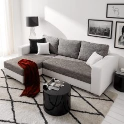 Fredriks Canapé d'angle Dublin II (convertible) - Blanc / Gris -Canapés Soldes Magasin 1000073164 210614 18404200589 DETAILS P000000001000073164