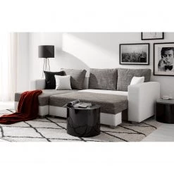 Fredriks Canapé d'angle Dublin II (convertible) - Blanc / Gris -Canapés Soldes Magasin 1000073164 210614 18404200590 DETAILS P000000001000073164