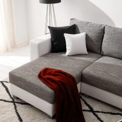 Fredriks Canapé d'angle Dublin II (convertible) - Blanc / Gris -Canapés Soldes Magasin 1000073164 210614 18404200591 DETAILS P000000001000073164