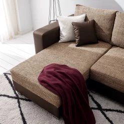 Fredriks Canapé d'angle Dublin II (convertible) - Marron foncé / Marron -Canapés Soldes Magasin 1000073166 210614 18404300620 DETAILS P000000001000073166