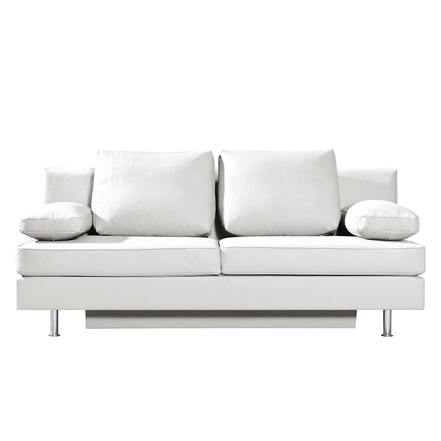 Roomscape Canapé convertible Emmanuela - Cuir véritable blanc 4 Roomscape Canapé convertible Emmanuela - Cuir véritable blanc – Image 4