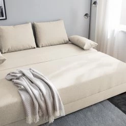 Loftscape Clic-clac boxspring Dingo - Tissu Luda: Crème -Canapés Soldes Magasin 1000085416 210205 14183800025 DETAILS P000000001000085416