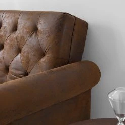 Ars manufacti Canapé convertible Brampton - Microfibre - Marron -Canapés Soldes Magasin 1000086547 201127 16485100163 DETAILS P000000001000086547