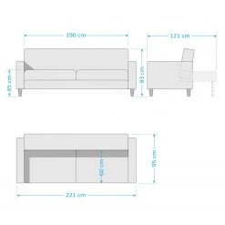 Ars manufacti Canapé convertible Brampton - Microfibre - Marron -Canapés Soldes Magasin 1000086547 201127 16485100167 SKETCH DETAILS P000000001000086547 sketch
