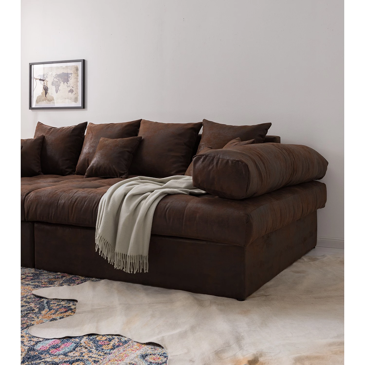 Mooved Grand Canapé Naomi IV - Microfibre Goda: Marron bison 10 Mooved Grand Canapé Naomi IV - Microfibre Goda: Marron bison – Image 10