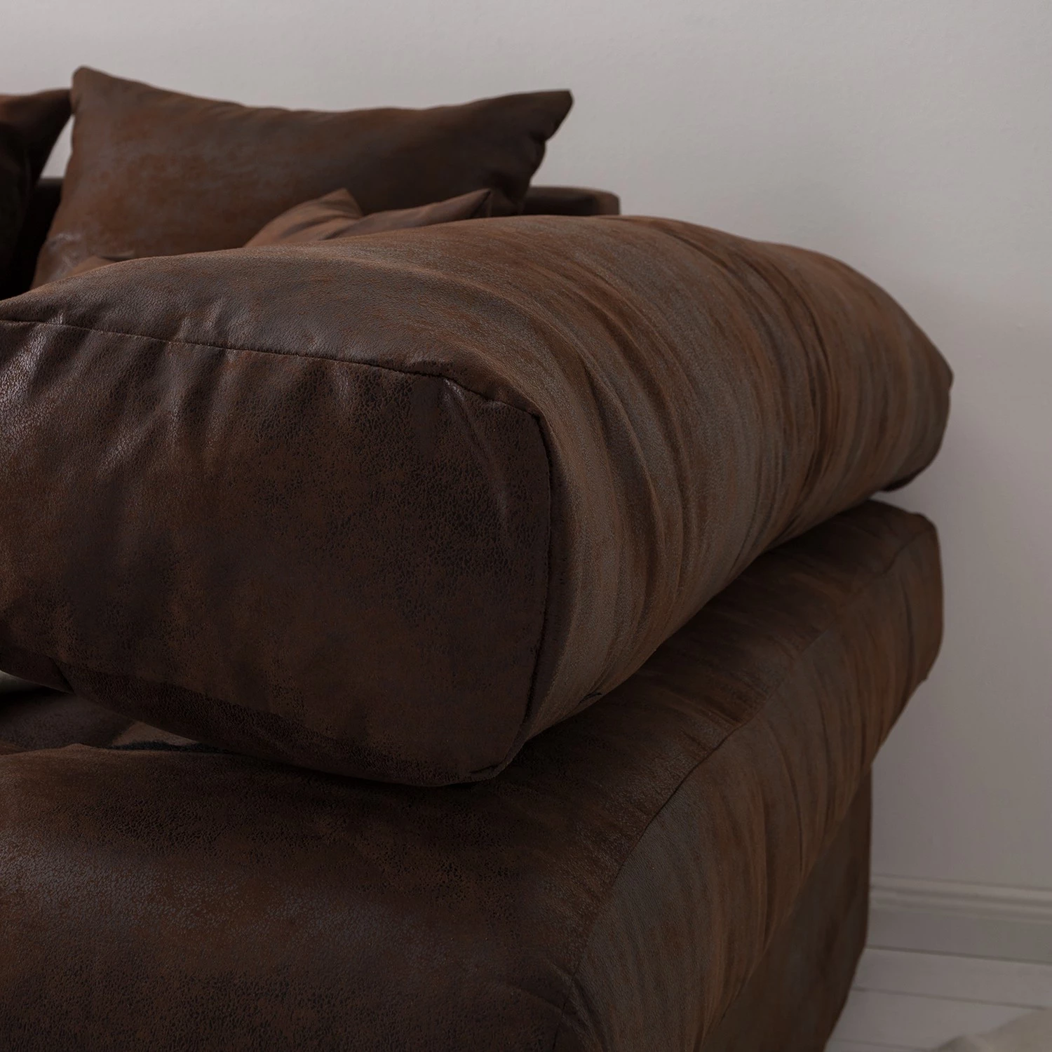 Mooved Grand Canapé Naomi IV - Microfibre Goda: Marron bison 13 Mooved Grand Canapé Naomi IV - Microfibre Goda: Marron bison – Image 13