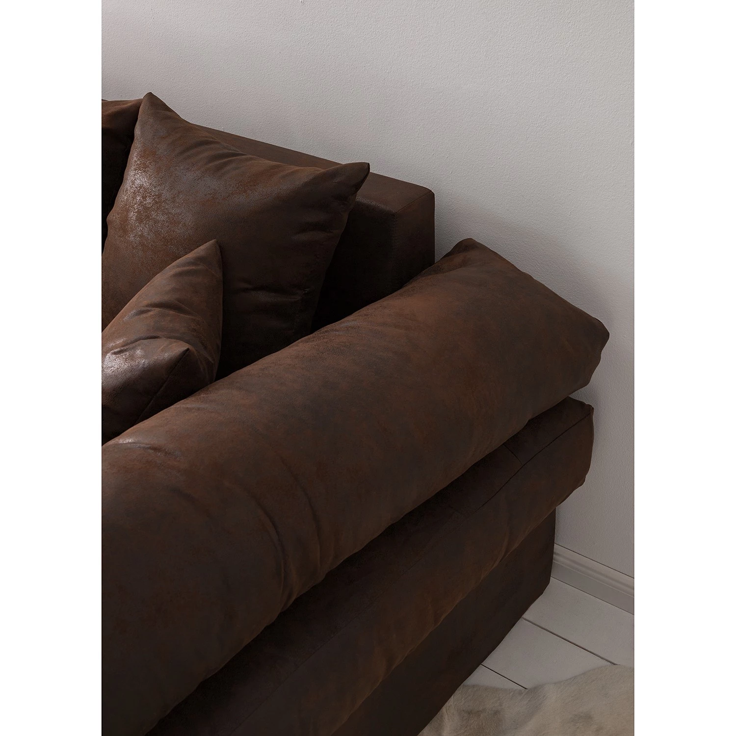 Mooved Grand Canapé Naomi IV - Microfibre Goda: Marron bison 14 Mooved Grand Canapé Naomi IV - Microfibre Goda: Marron bison – Image 14