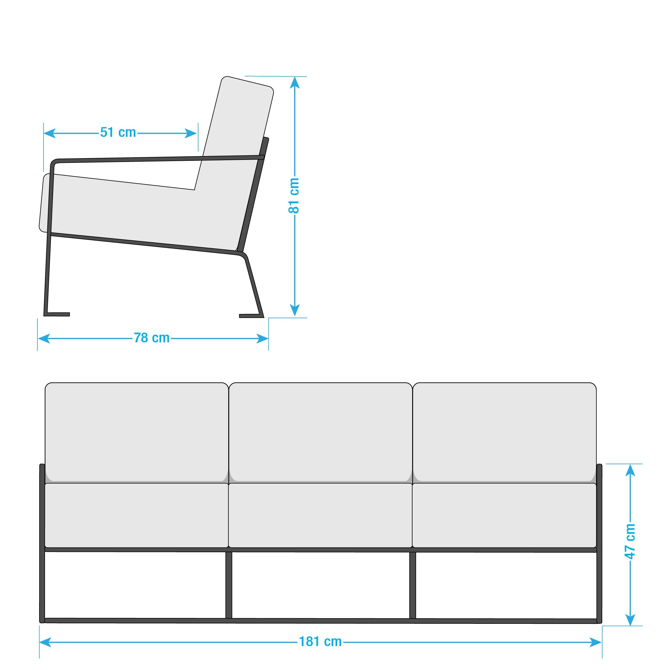 Ars manufacti Canapé Voda II (3 places) - Gris foncé 7 Ars manufacti Canapé Voda II (3 places) - Gris foncé – Image 7
