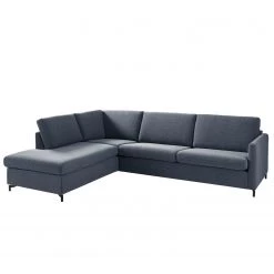 Fredriks Canapé d’angle Cipo II - Gris bleu - Méridienne longue à gauche (vue de face)