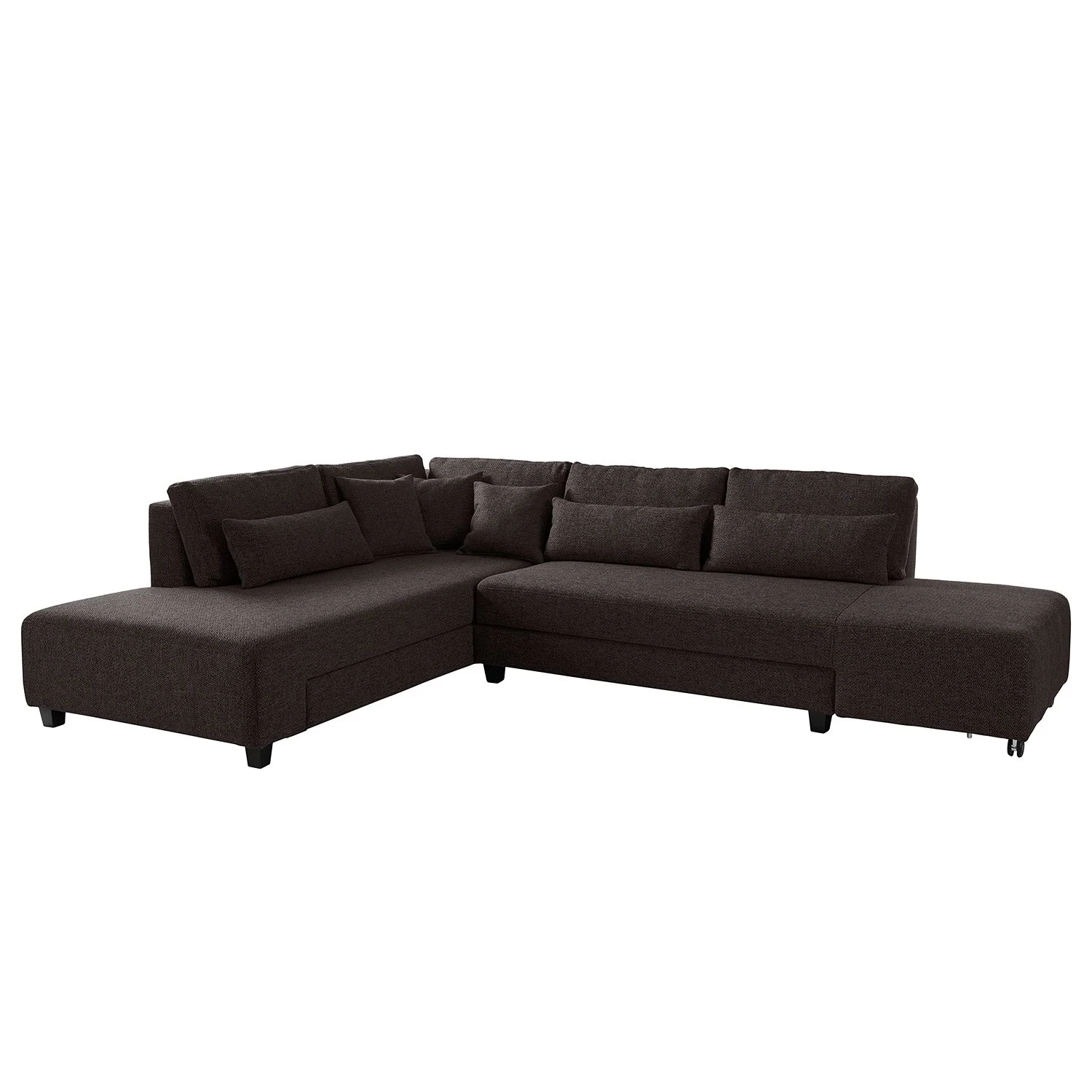 Fredriks Canapé d'angle Apex - Tissu - Marron-noir - Méridienne longue à gauche (vue de face) 1 Fredriks Canapé d'angle Apex - Tissu - Marron-noir - Méridienne longue à gauche (vue de face)