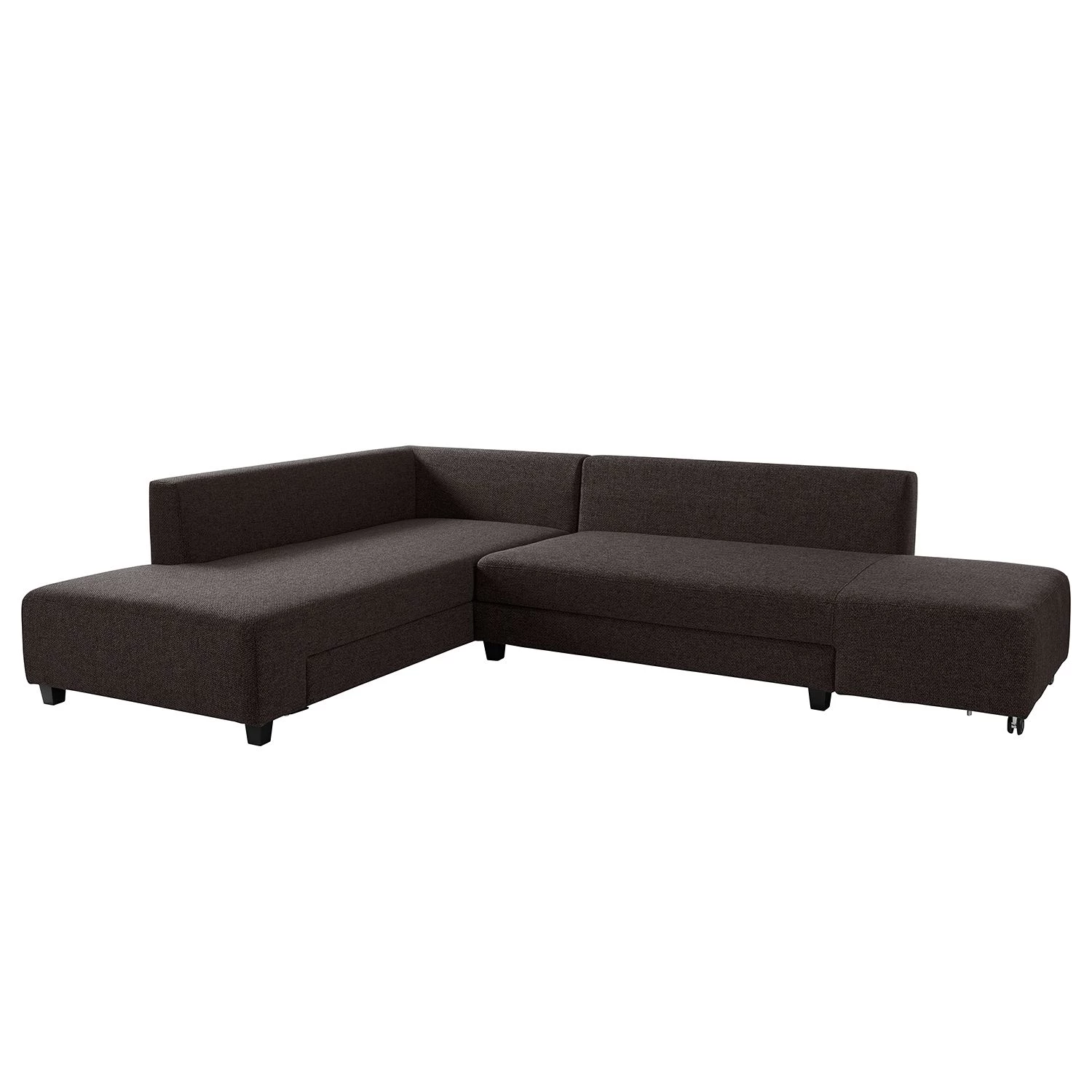 Fredriks Canapé d'angle Apex - Tissu - Marron-noir - Méridienne longue à gauche (vue de face) 7 Fredriks Canapé d'angle Apex - Tissu - Marron-noir - Méridienne longue à gauche (vue de face) – Image 7